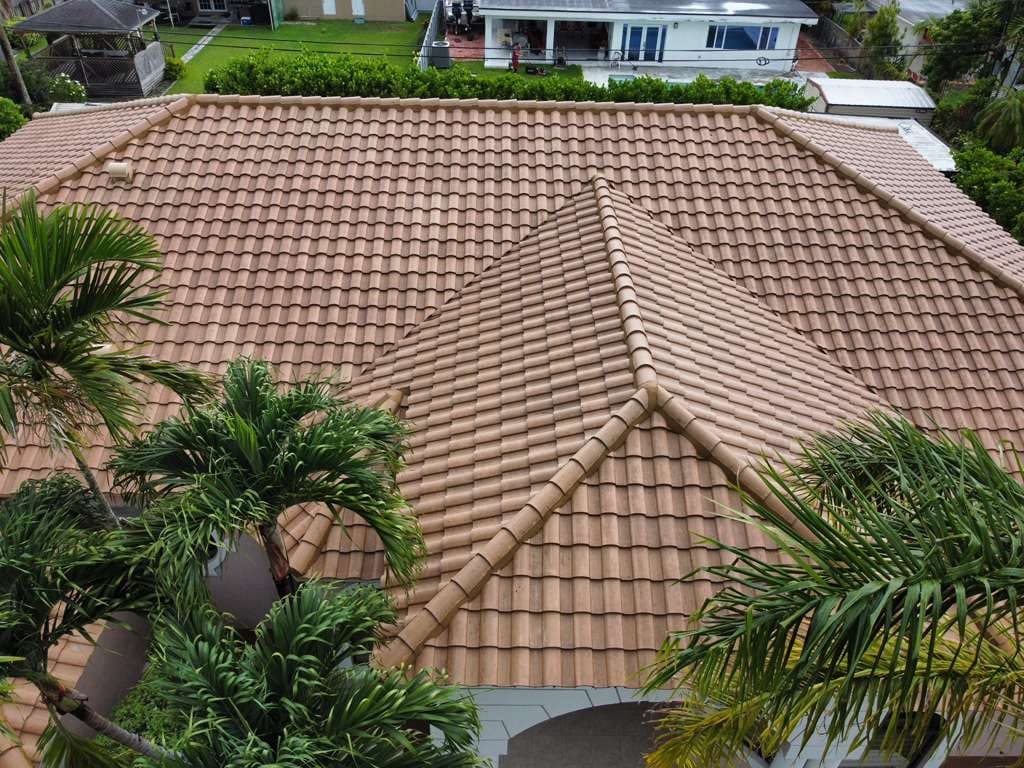 Completed spanish s tile roof